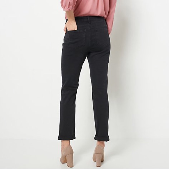 NYDJ Black Sheri Slim Ankle Cuff Denim Jeans 6 New NWT stretch - Picture 11 of 14